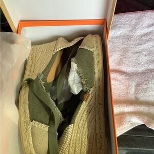 Castaner Khaki Espadrille Wedges